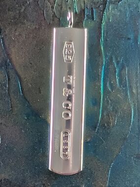 Retired 2001 Tiffany & Co. 925 T & CO 1837 Bar Pendant No Chain
